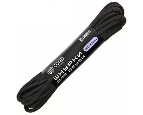 Шнурки CORD Паракордовые 200см (черный)