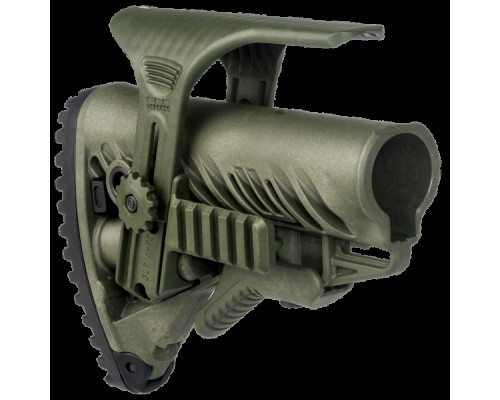 Полимерный приклад GLR-16 PCP (упор щеки+ пикатинни) зеленый com/mil-spec