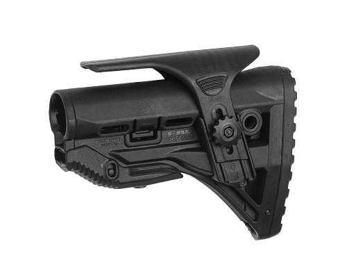 Полимерный приклад с амортизатором и упором щеки GL-SHOCK CP, черный com/mil-spec Полимерный приклад с амортизатором и упором щеки GL-SHOCK CP, черный com/mil-spec