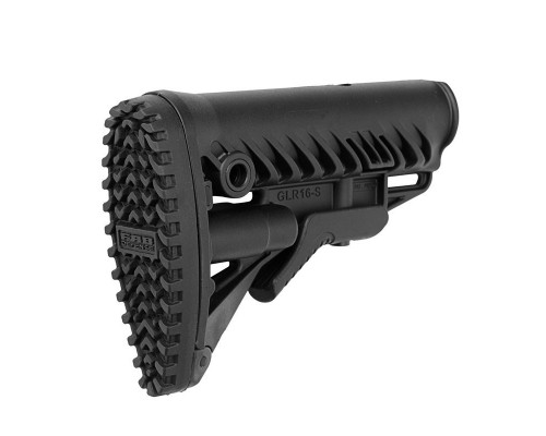 Полимерный приклад GLR-16 без щеки, черный com/mil-spec