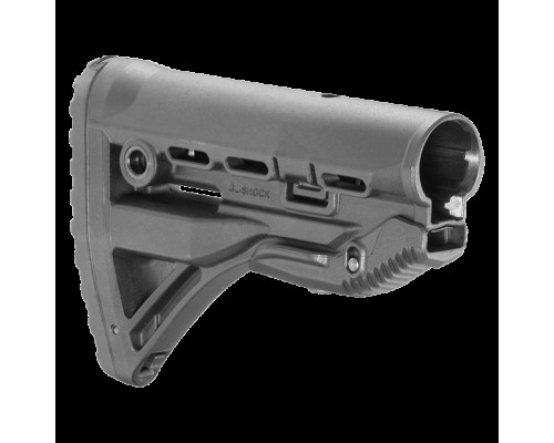 Полимерный приклад с амортизатором GL-SHOCK без щеки черный com/mil-spec