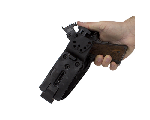 Тактическая пластиковая кобура для Глок 17, ПЯ, Sig Sauer без фонаря WRS Level III Duty Blade-Tech