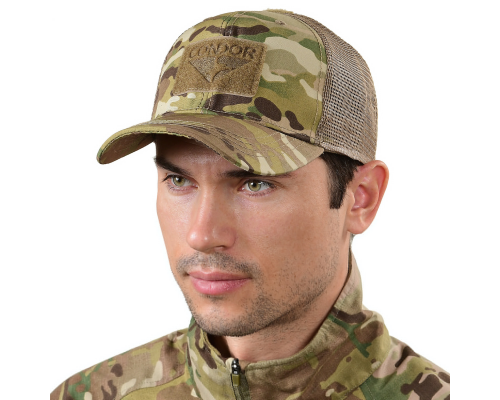 Тактическая кепка с сеткой меш Flat Bill Trucker Condor Тактическая кепка с сеткой меш Flat Bill Trucker Condor