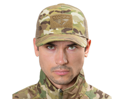 Тактическая кепка с сеткой меш Flat Bill Trucker Condor Тактическая кепка с сеткой меш Flat Bill Trucker Condor